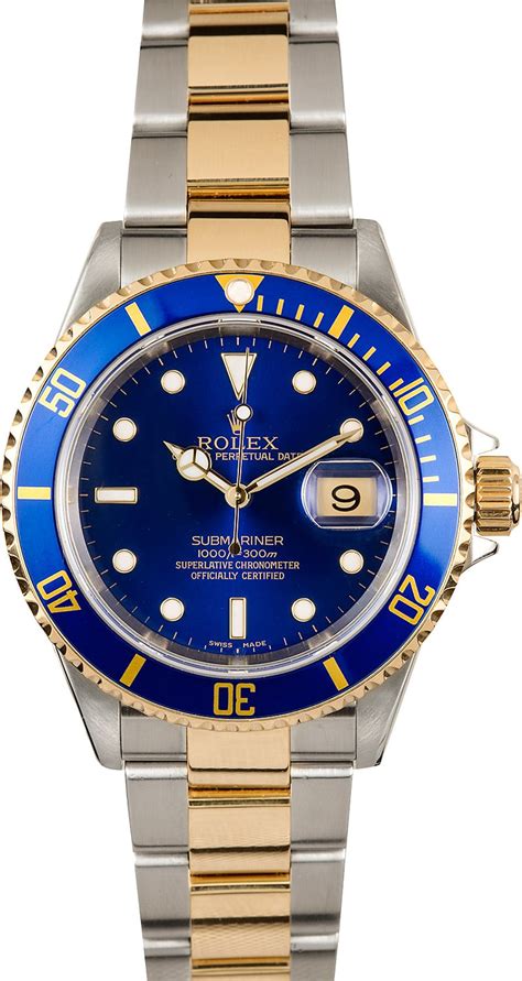 rolex silver gold blue